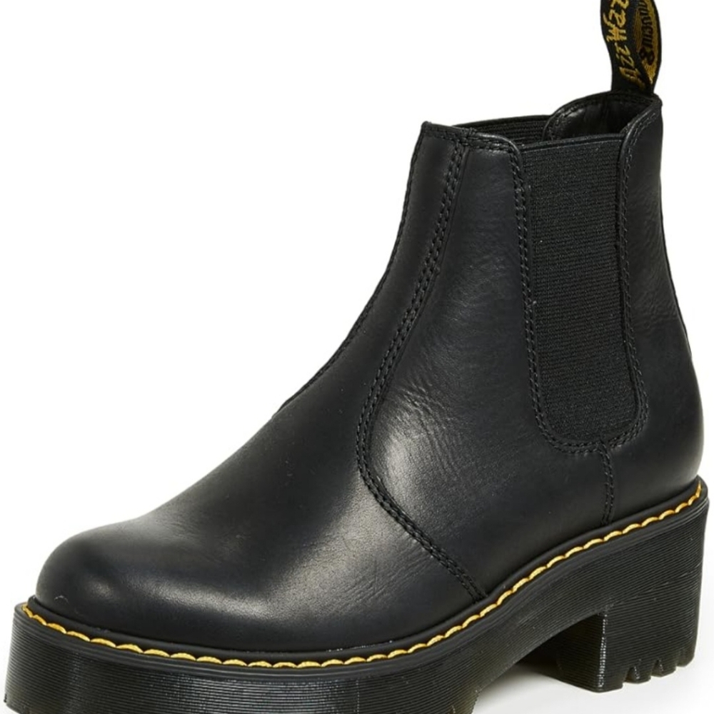 Dr. Martens Chelsea Black Leather Boots Slip On